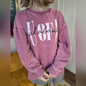 University Of Alabama Faded Crimson Sweatshirt.  Pristine Condition